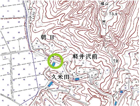 被害のあった地域の地図