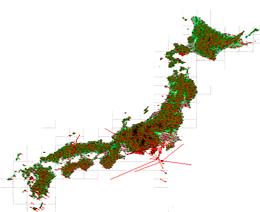 地殻変動データ表示例