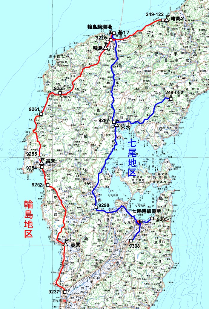 水準測量（高精度三次元測量）実施地域図