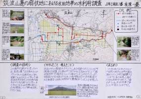 作品：筑波山麓の扇状地における水田地帯の水利用調査