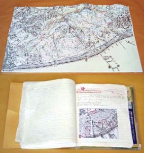 作品：家の近くの立体地図