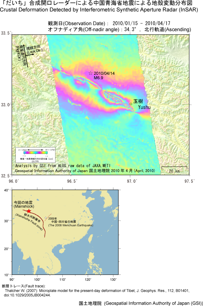 地殻変動分布図
