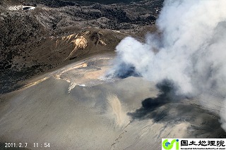 新燃岳の様子（11時54分）の画像