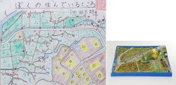 作品：ぼくの住む高和の白地図とパノラマ