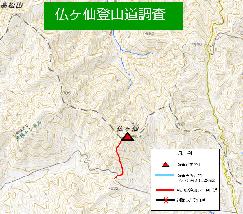 仏ヶ仙登山道調査図
