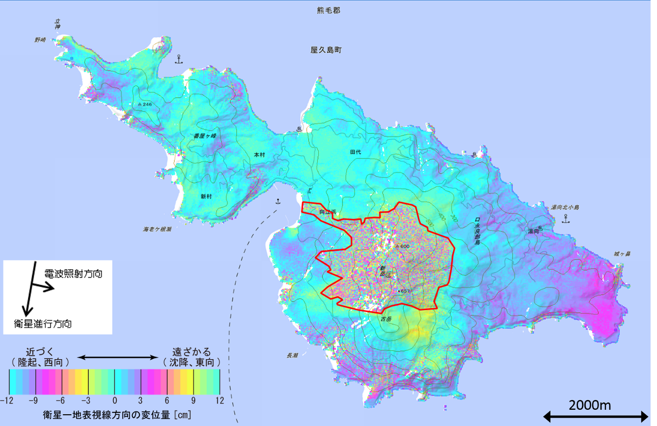 2014年11月14日～2015年5月29日の解析結果（SAR干渉画像）