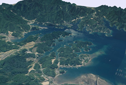 リアス式海岸（溺れ谷）の画像