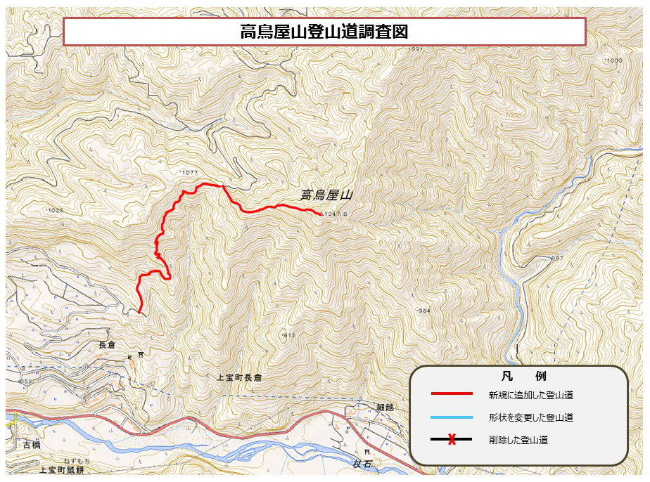 高島屋山登山道調査図