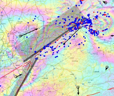 電子基準点、干渉SAR、UAV、土砂崩壊地分布図など