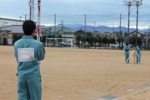 写真:競技の様子(外業)