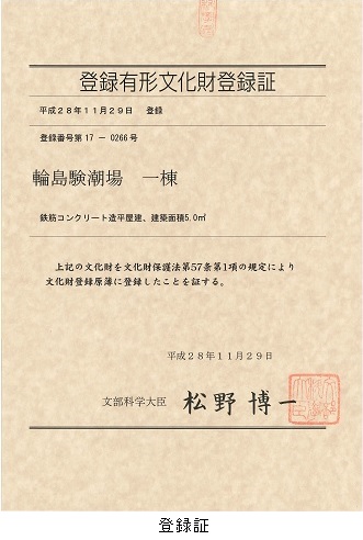 写真：登録証
