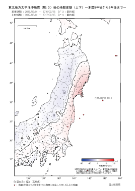 上下の変動量(本震5年後から6年後まで)(PDF形式:254KB)