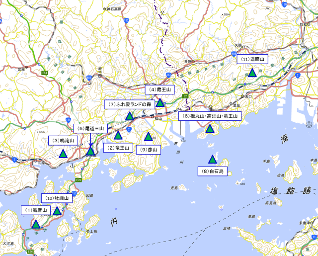 広島県東部・岡山県西部地域における登山道調査