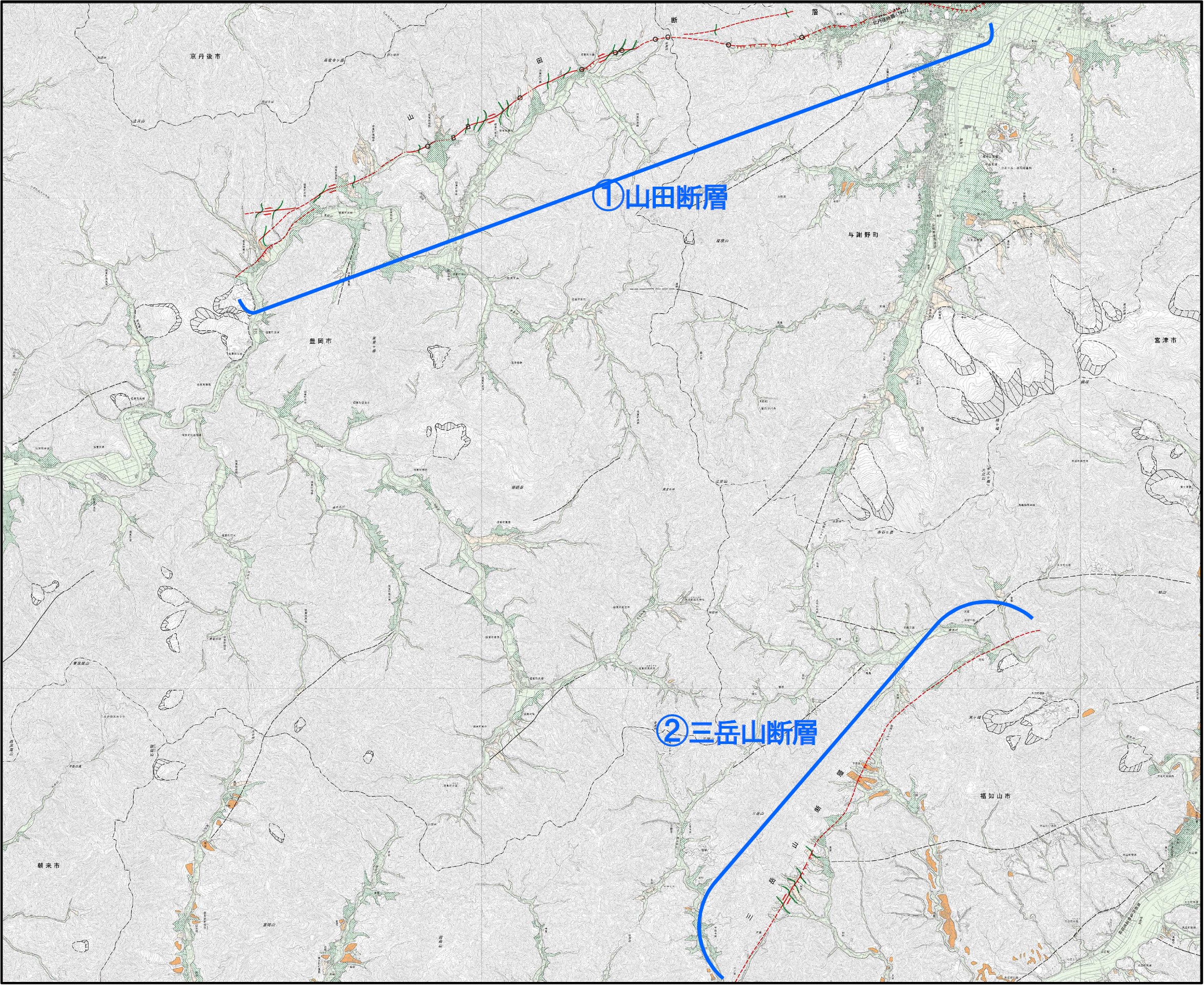 1:25,000活断層図 大江山