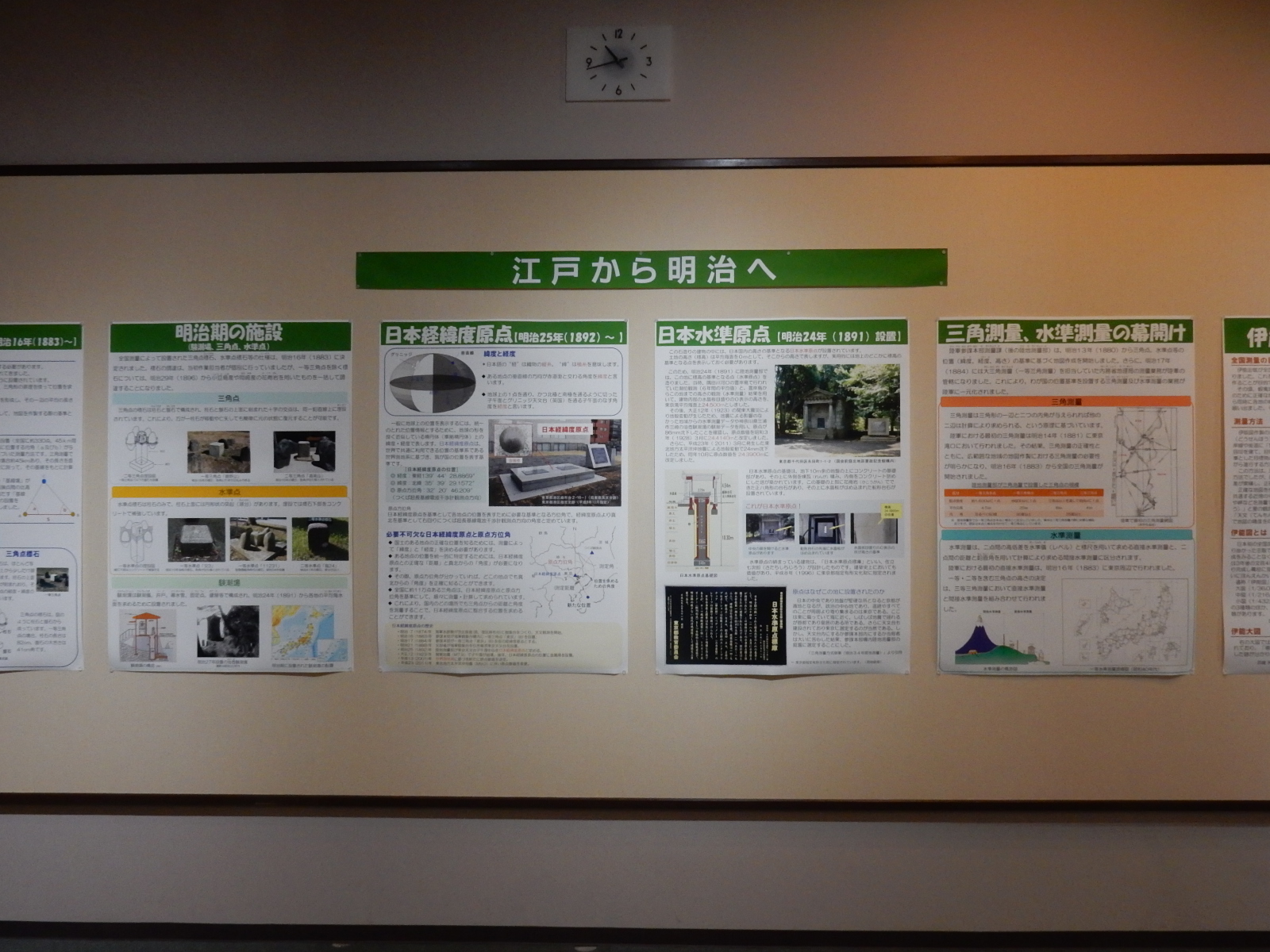 写真:近代測量の幕開け展示機器・パネル(その1)