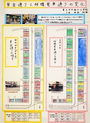 作品名：黄金通りと桜橋電車通りの変化