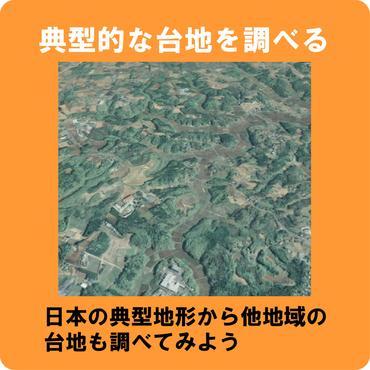 典型的な台地段丘を調べるページへリンクするアイコン