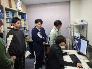 写真:図化作業体験の様子