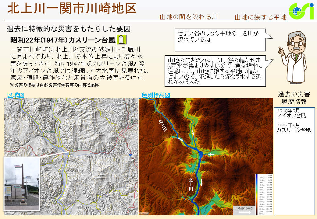 北上川一関市川崎地区特性図1