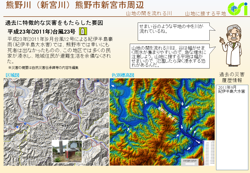 熊野川(新宮川)熊野市新宮市周辺特性図1