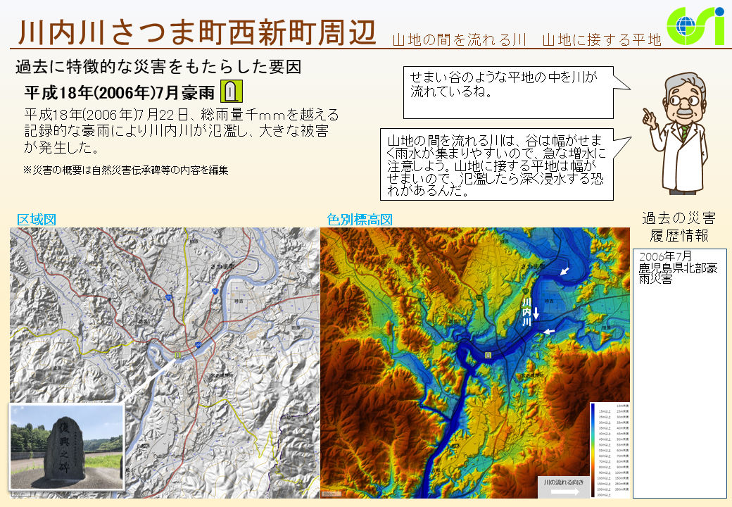 川内川さつま町西新町周辺特性図1