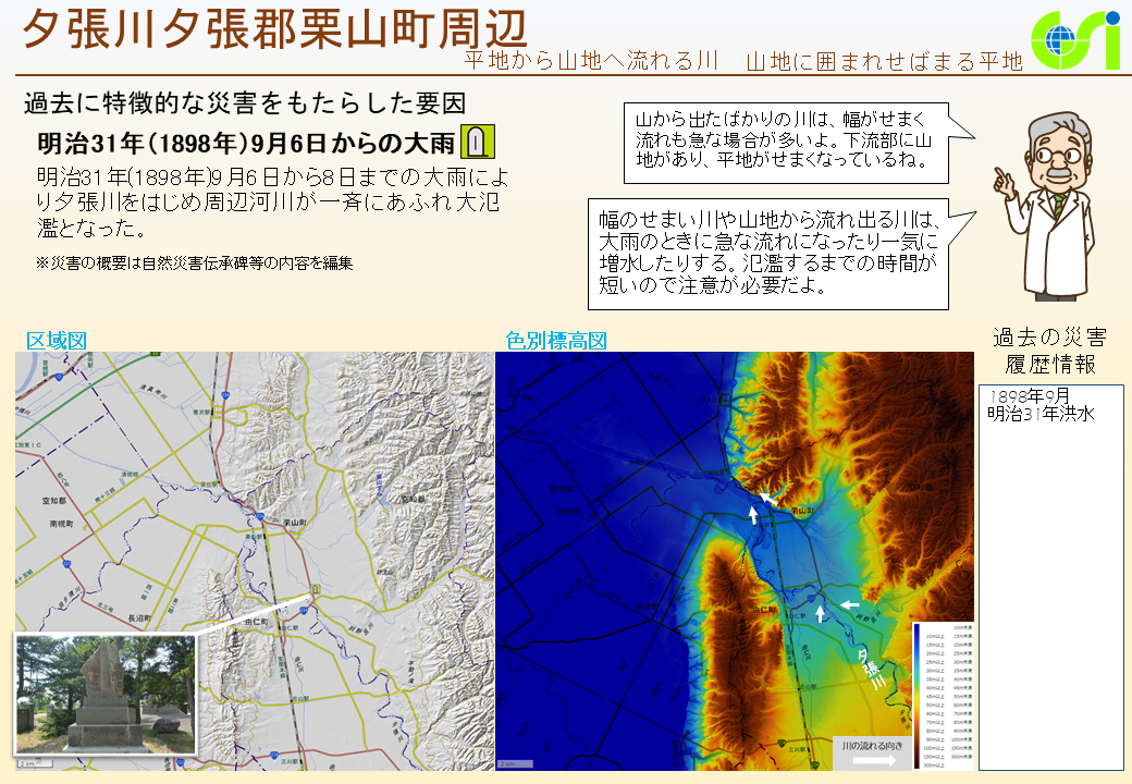 夕張川夕張郡栗山町周辺特性図1