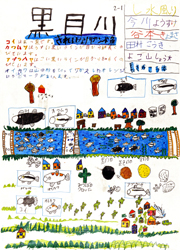 作品：黒目川　きれいな川アンド魚