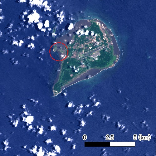 2025年6月9日の硫黄島西海岸付近
