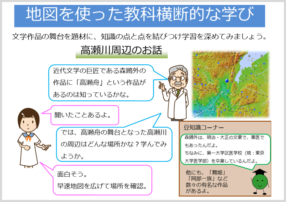 地図を使った教科横断的な学び（高瀬川）へのリンク